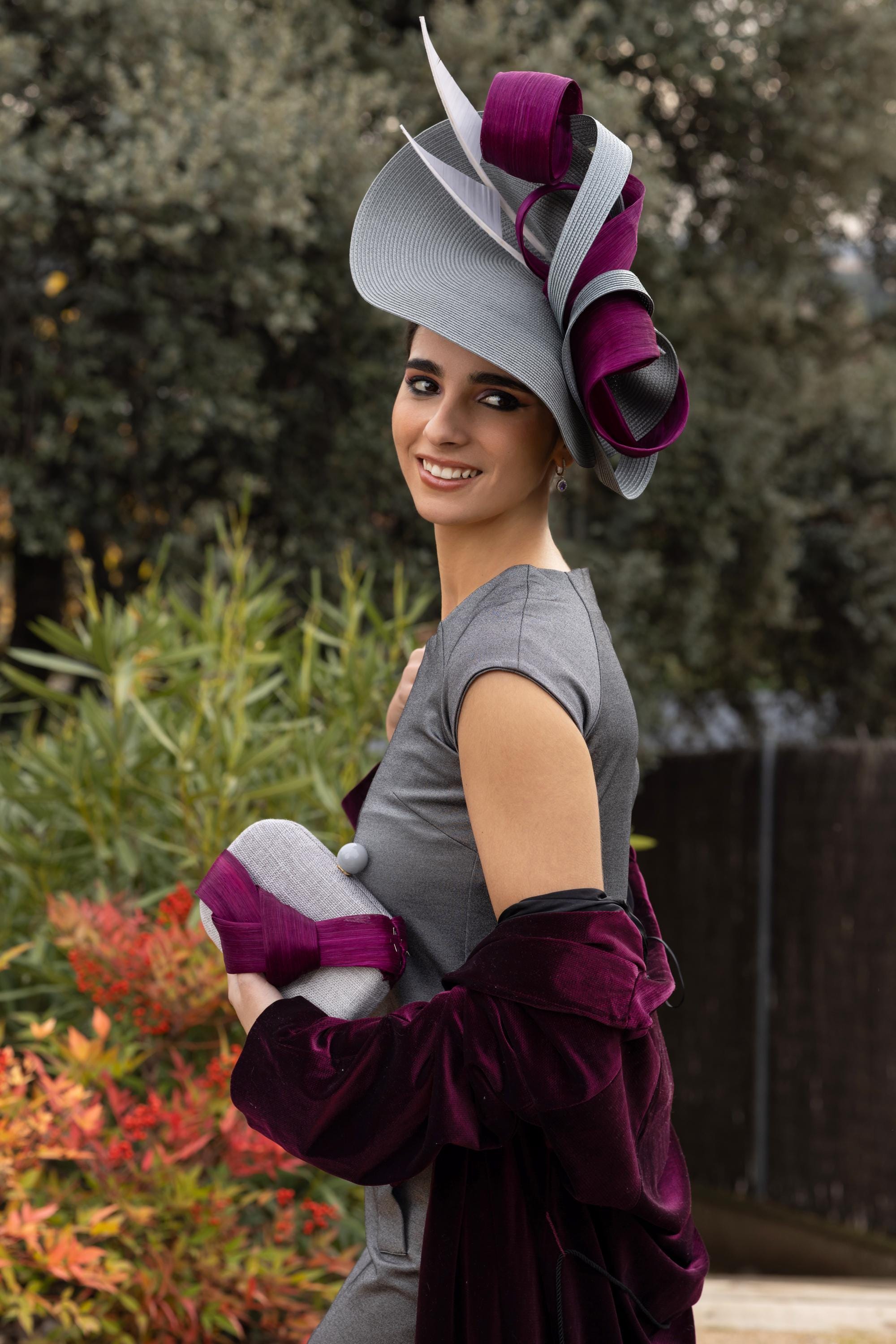 Chic Purple Fascinator Hat for Women Kentucky Derby Oaks Equestrian Fashion Tea Kentucky Derby Hat Fascinator, Lavender Rose Derby Hat  main image 4