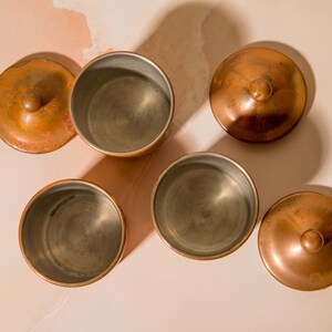 Vintage Copper Kitchenware Vintage food photography props Food styling Kitchenware copper mugs copper canisters image 3