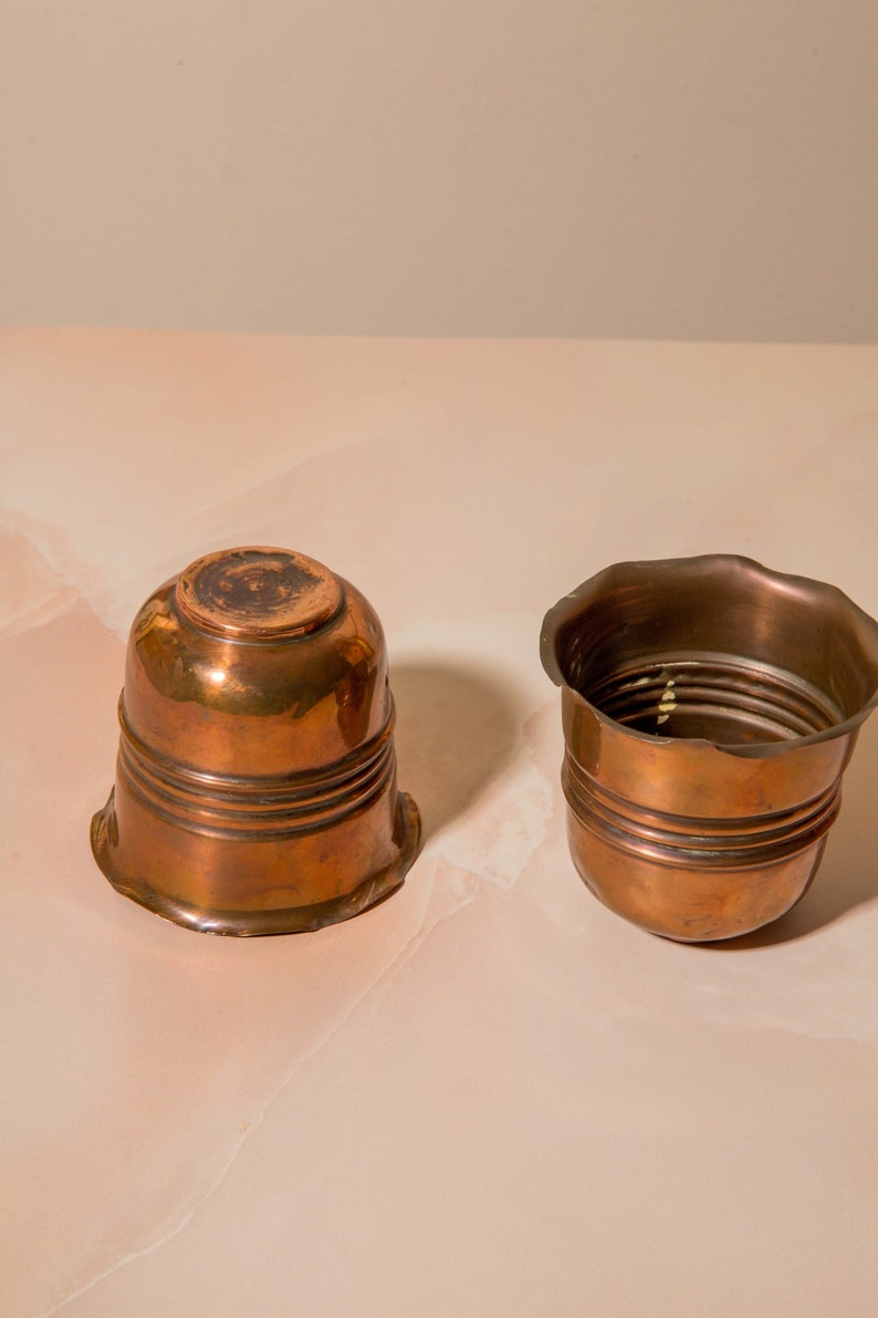 Vintage Copper Kitchenware Vintage food photography props Food styling Kitchenware copper mugs copper canisters image 5
