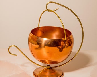 Vintage hanging planter | Brass planter | Copper Planter