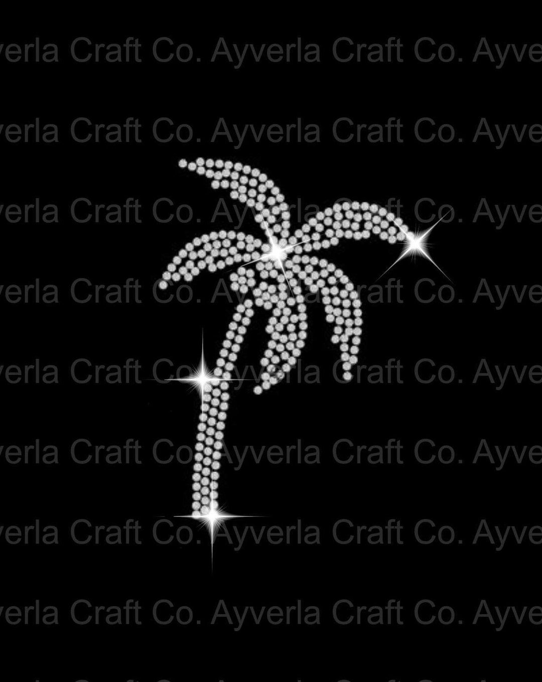 Palm Tree Rhinestone Transfer, Iron on Bling - Etsy