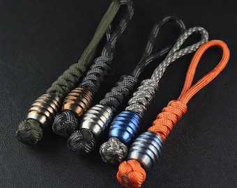 Paracord Lanyard with B7 Bead Titanium