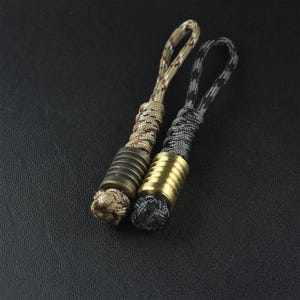 Smycz paracord z koralikiem B3 z mosiądzu