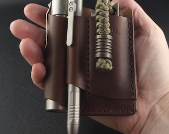 Leather P.K.L Pocket Pouch, Hand stitched, Made in BC