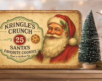 Kringle Crunch - Metal Home Decor Sign | 12x18 inches