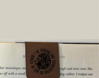 Be Strong and Courageous - Bookmark | Magnetic | Engraved Leatherette