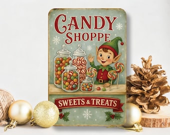 Candy Shoppe - Metal Home Decor Sign | 12x18 inches