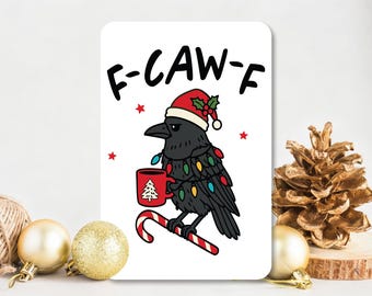 F Caw - Metal Home Decor Sign | 12x18 inches