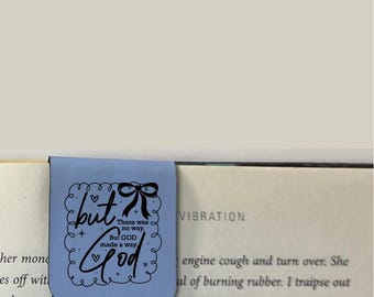 But God - Bookmark | Magnetic | Engraved Leatherette