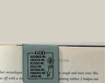 Floral God - Bookmark | Magnetic | Engraved Leatherette