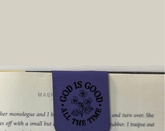God is Good all the Time - Bookmark | Magnetic | Engraved Leatherette