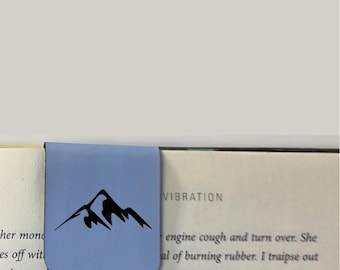 Mountains - Bookmark | Magnetic | Engraved Leatherette