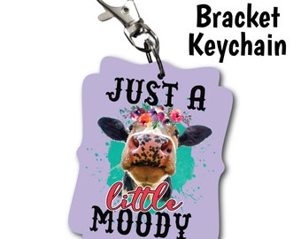 Little Moody Full Color Keychain/Sublimated Keychain/Acrylic Keychain/Hardboard Keychain/Key Chain Accessory Gift