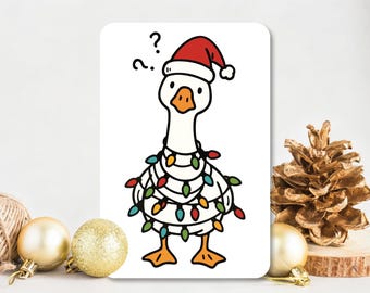 Christmas Goose - Metal Home Decor Sign | 12x18 inches