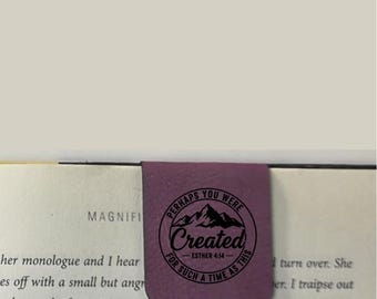 Created for a Time Such as this - Bookmark | Magnetic | Engraved Leatherette