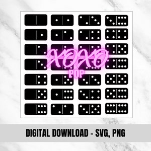 Dominoes Set, SVG - Printable