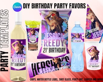 Vegas Birthday Party Pack: Editable Templates (Digital Download)