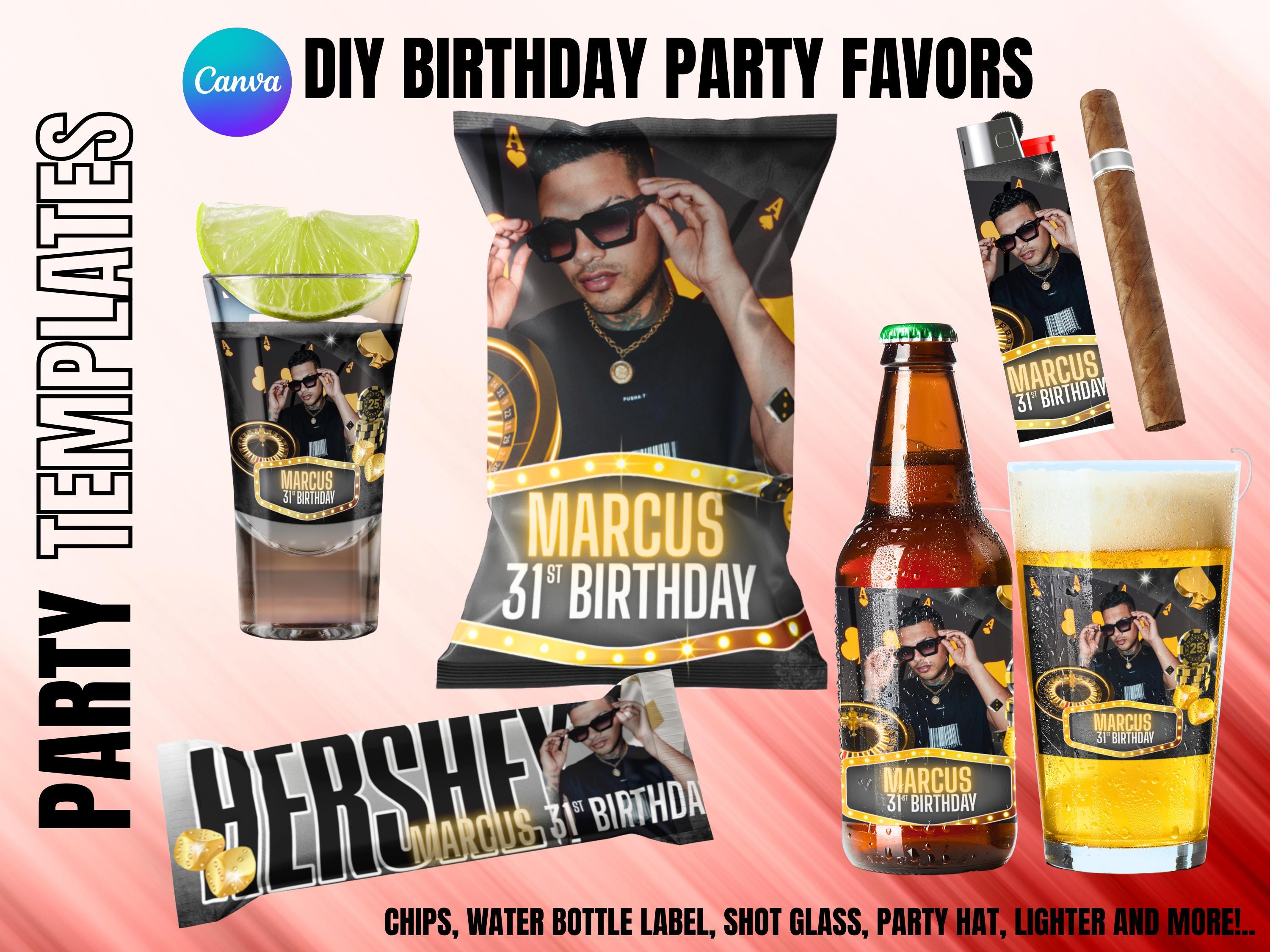 Vegas Birthday Party Pack Template: Editable Casino Theme (Digital Download)