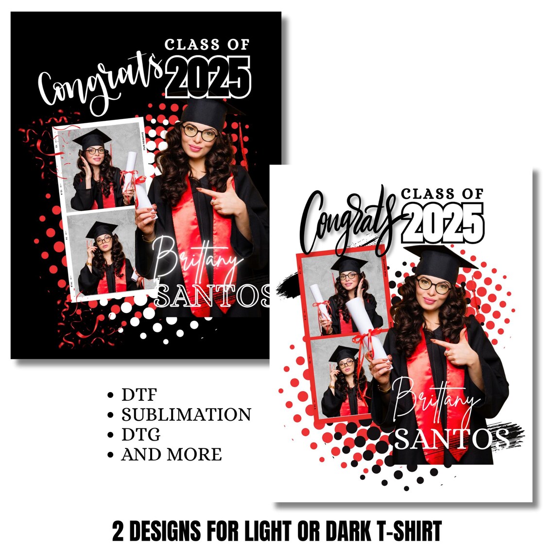 Graduation Clacking Fan Graduate T-shirt, Arch, Clacking Fan Editable Canva Template Digital ...