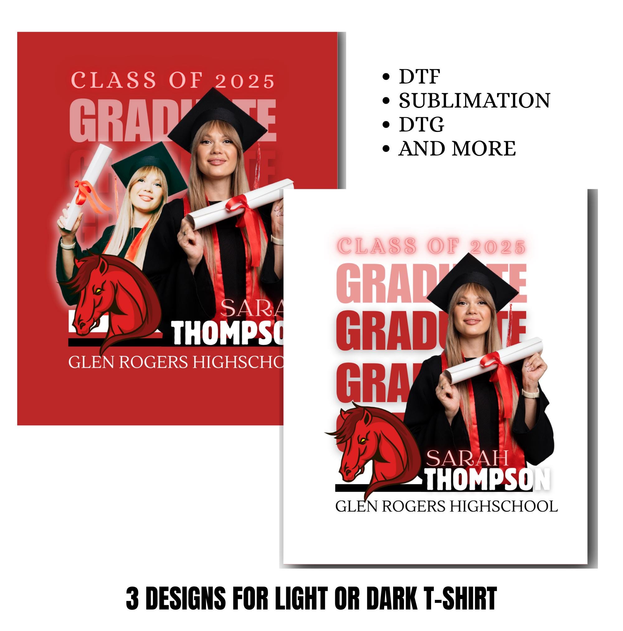 Graduation Clacking Fan Graduate T-shirt, Arch, Clacking Fan Editable Canva Template Digital ...