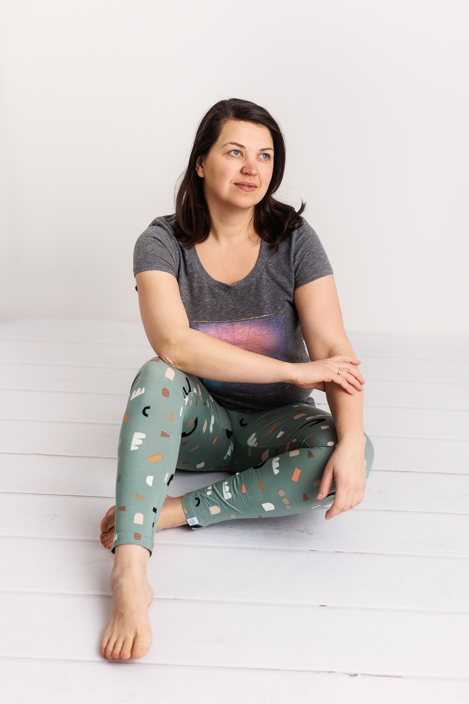 Organic Cotton Women's Leggings: Printed Yoga Pants Organic Cotton Women's Leggings: Printed Yoga Pants