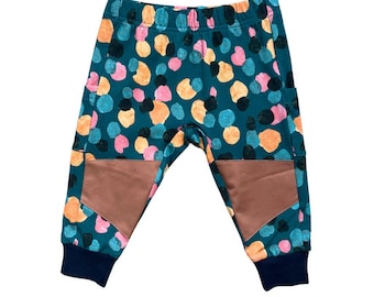 Kids Cotton Sweatpants: Double Knees, Pockets, Oeko-Tex Certified