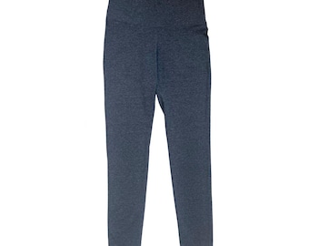 Organic Cotton Women's Leggings: Printed Yoga Pants Dark gray