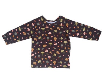 Maglione per bambini: maglione in cotone per bambini con stampa di funghi