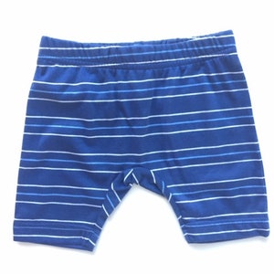 Baby shorts blue with white stripes