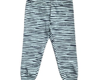 Gestreifte Kinderhose: Weiche Öko-Tex Kleinkind-Leggings