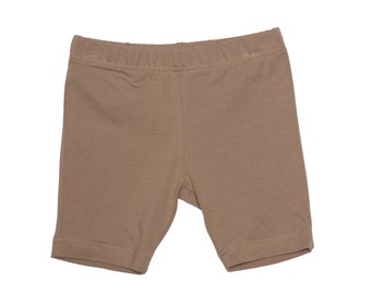 Biker shorts for kids camel