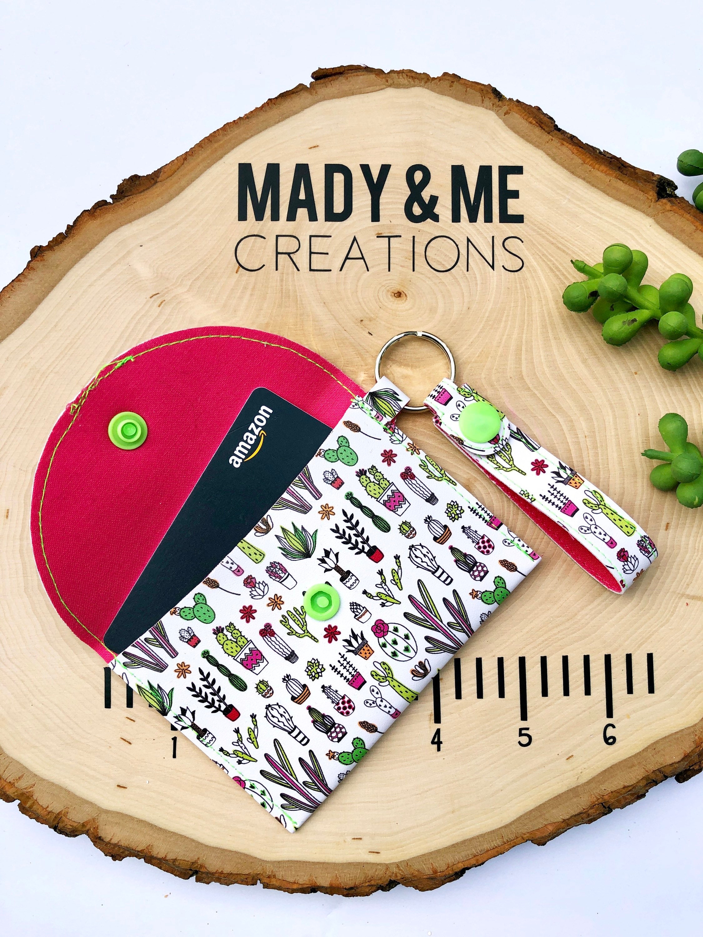 Coin Purse Faux Leather Keychain READY TO SHIP Credit Card Etsy