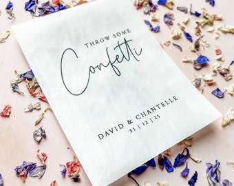 Wedding Confetti Bags: Biodegradable Glassine Packets