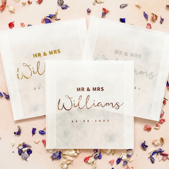 Personalised glassine bags new arrivals