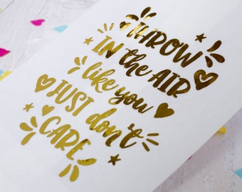 10x Foil 'Throw In The Air' Confetti Bags