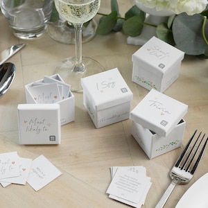 Wedding Table Games: Ice Breaker Quiz, Trivia, I Spy