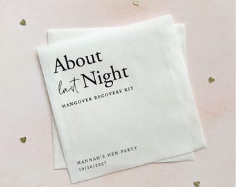 Hangover Kit Bags: Hen Do, Bridal Party, Milestone Birthday, Party Favours