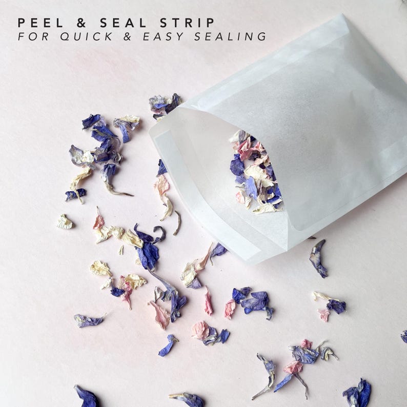 Wedding Confetti Bags: Biodegradable Glassine Packets image 2