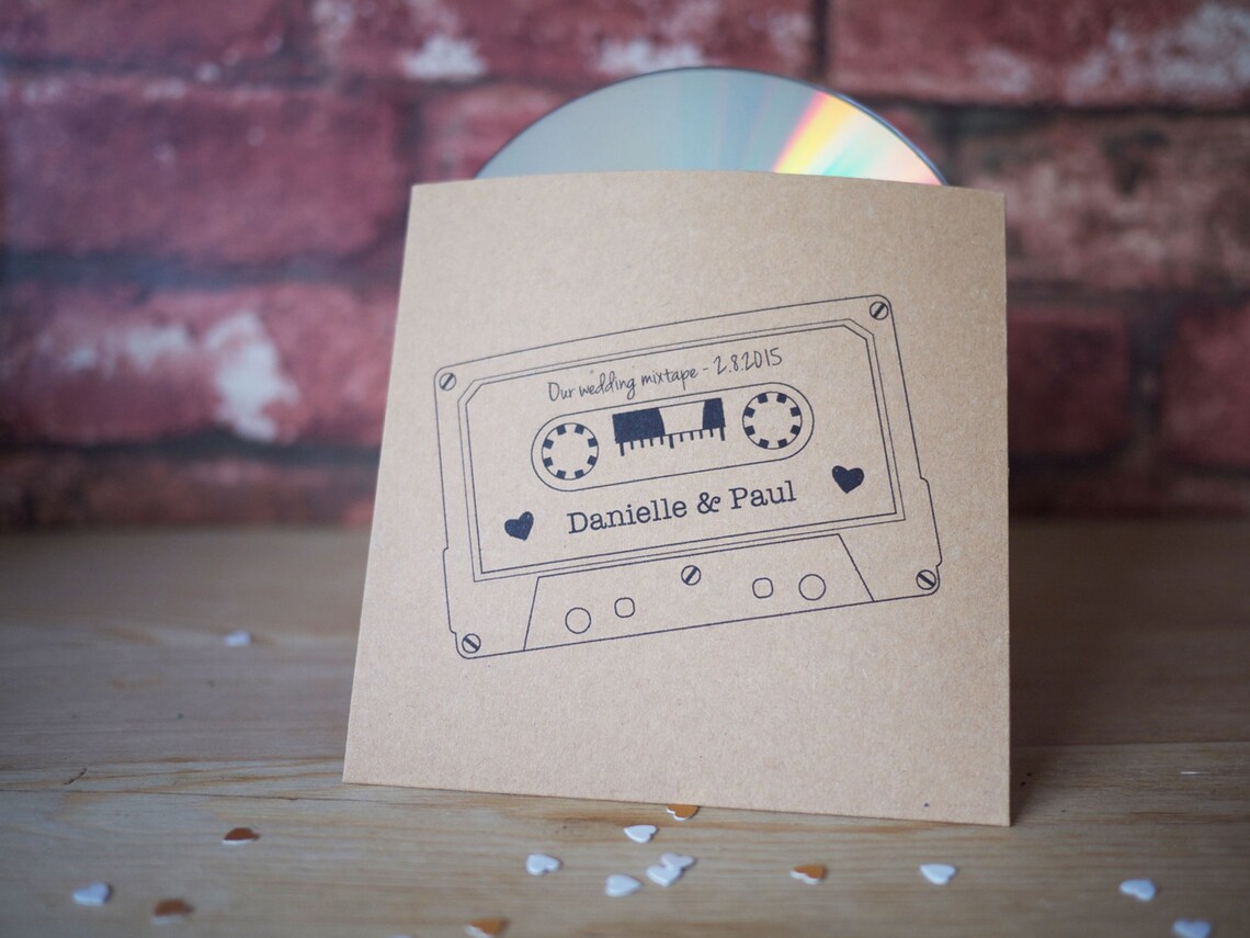10x Personalised Mixtape Style CD Cover / Sleeve Wedding Etsy UK