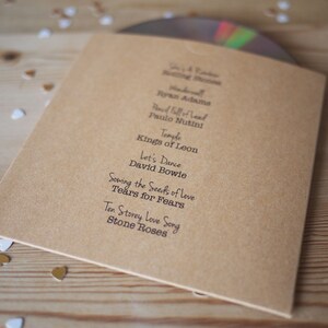 10x personalised CD cover / sleeve wedding favour for music lovers or music theme image 2