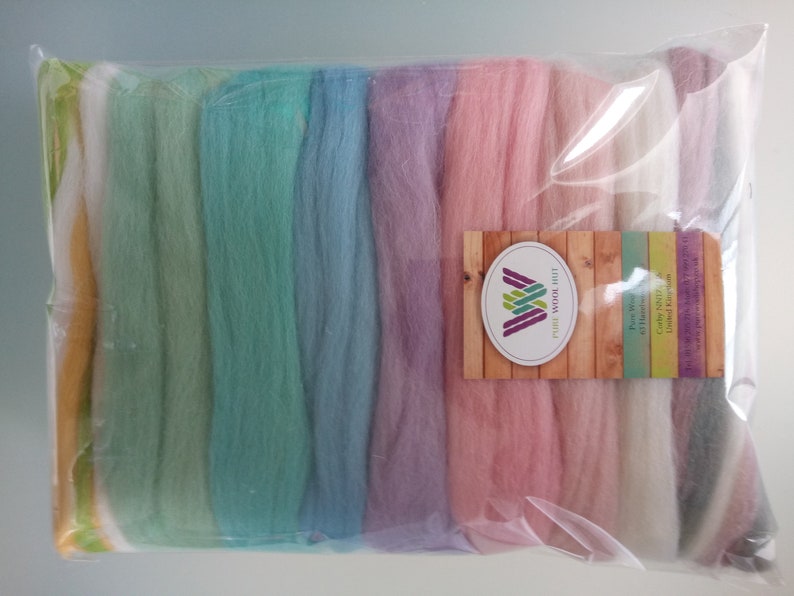 white pink red pack of 60g Valentine set* Pure Wool Tops for felting 6 colours
