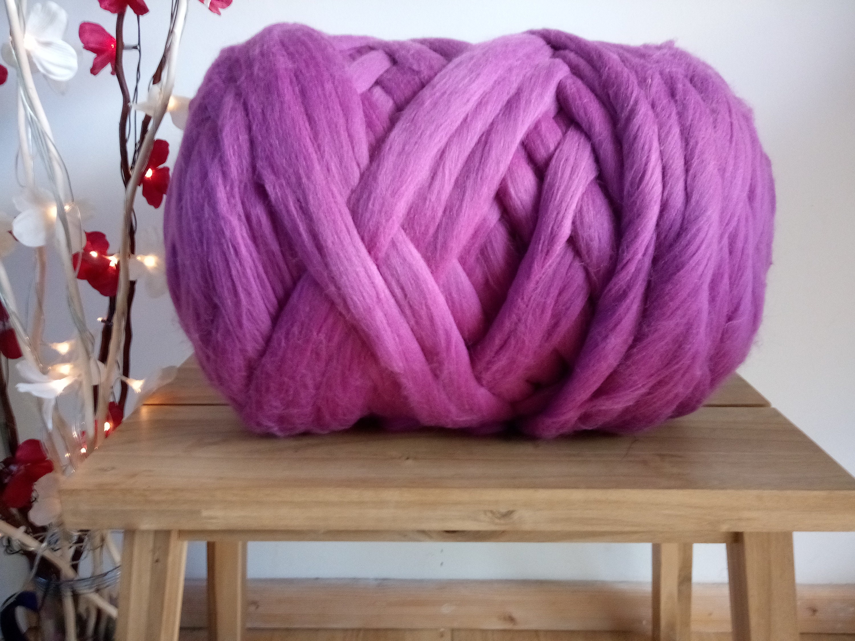 100/% PURPLE MERINO WOOL TOPS VIOLET 50g 100g spinning needle felting roving