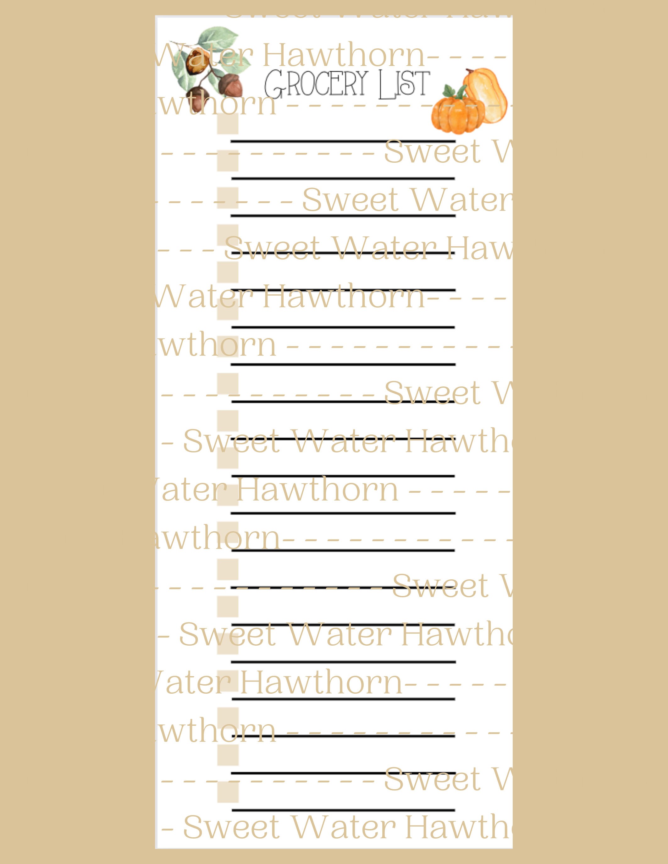 PRINTABLE Skinny Grocery List, Grocery Shopping Planner, Instant ...