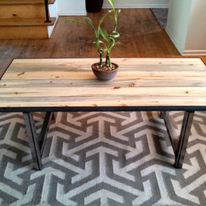 Metal Framed, Industrial Style Coffee Table - Hand Welded