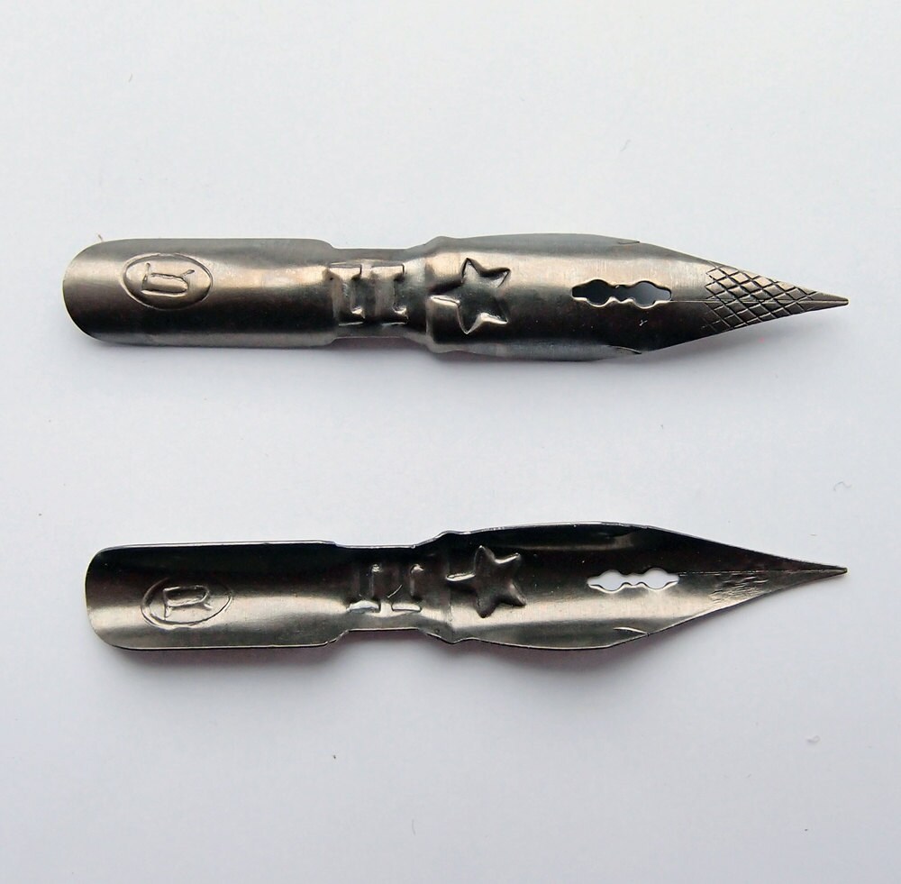 Vintage ink pen nibs Calligraphy kit Unused pen nibs Set of Etsy