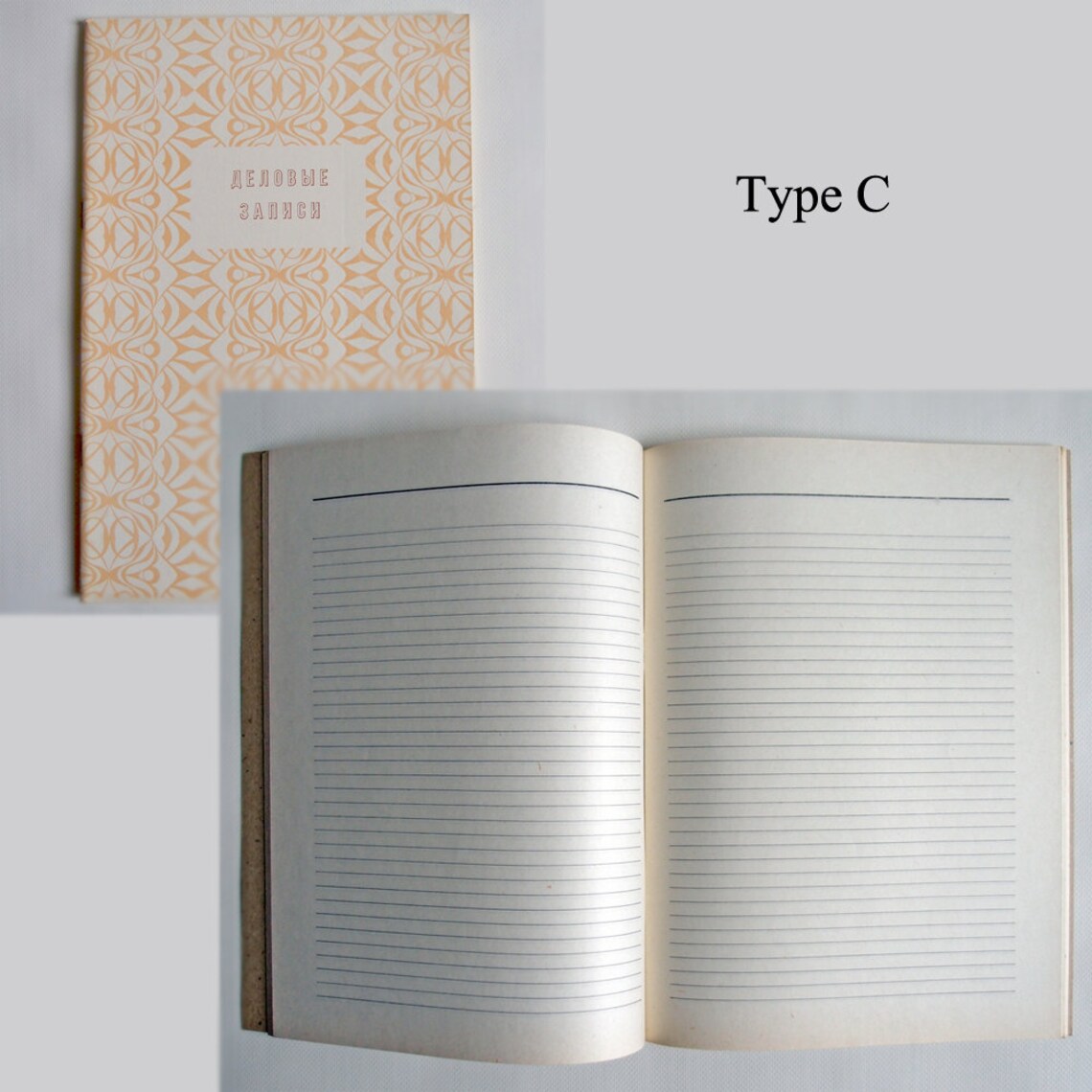 Set of 4 vintage notebooks Yellow paper journals Stocktaking Etsy