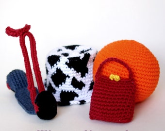 Favorite things, crochet pattern, inspired by teletubbies