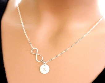 Personalized Initial Disc Necklace Personalized Gifts for Her Bridesmaid Gift Custom Handmade Jewelry for Women's Gifts for Birthday Gifts