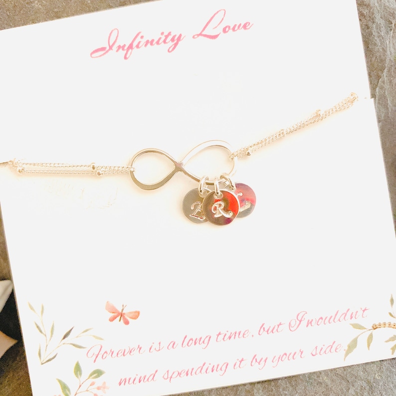 Custom Initial Charm Bracelet Family Initial Bracelet Friends Etsy