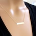 BIG SALE!! Personalized Bar Necklace, Gold Bar Necklace, Layering Necklace, Personalized Monogram Necklace Initial Necklace Mothers day Gift 